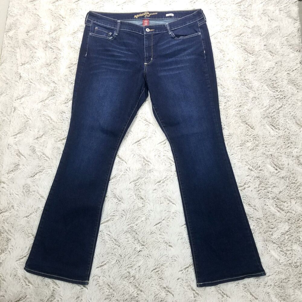 Arizona‎ Jeans Womens 19×33 Blue Bootcut Average Dark Wash Denim